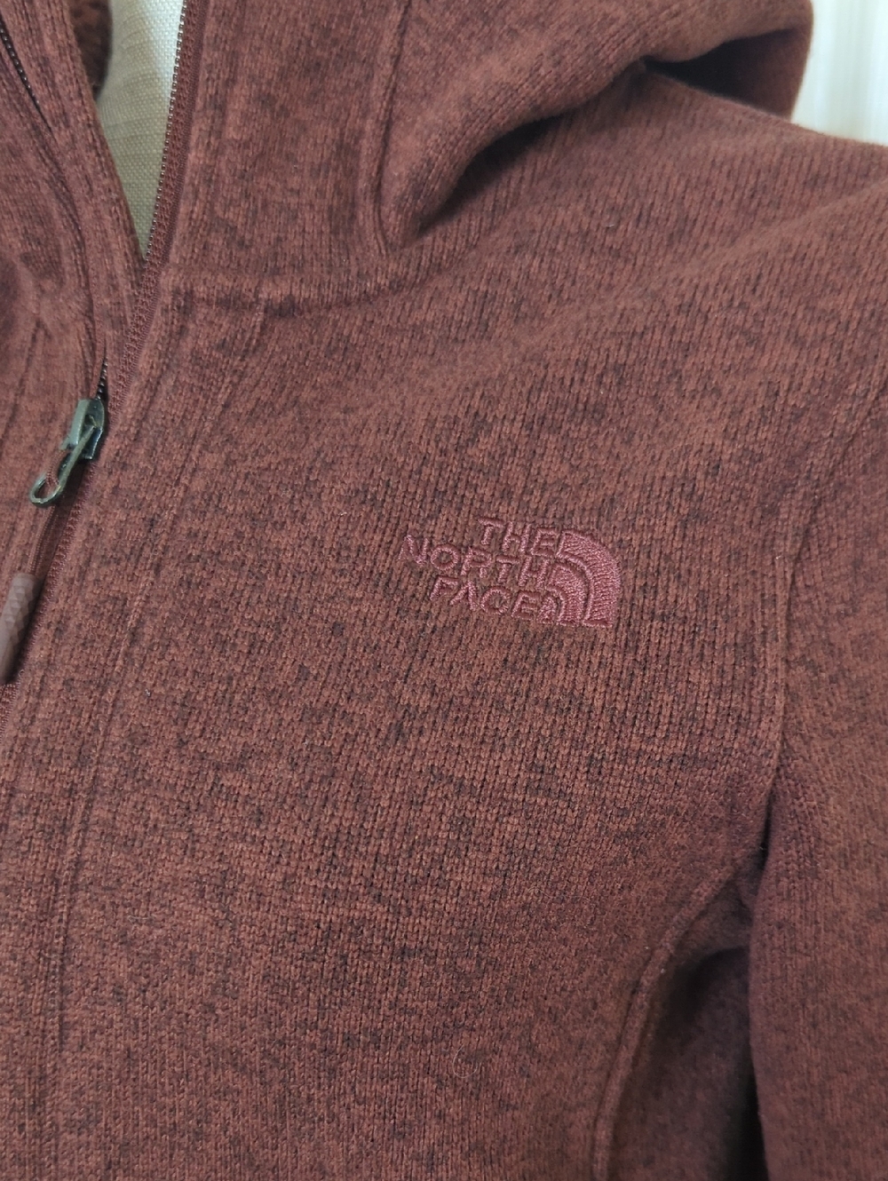 The North Face Crescent Parka Fleece Jacket in Red/Brown Tone - Picture 2 of 7